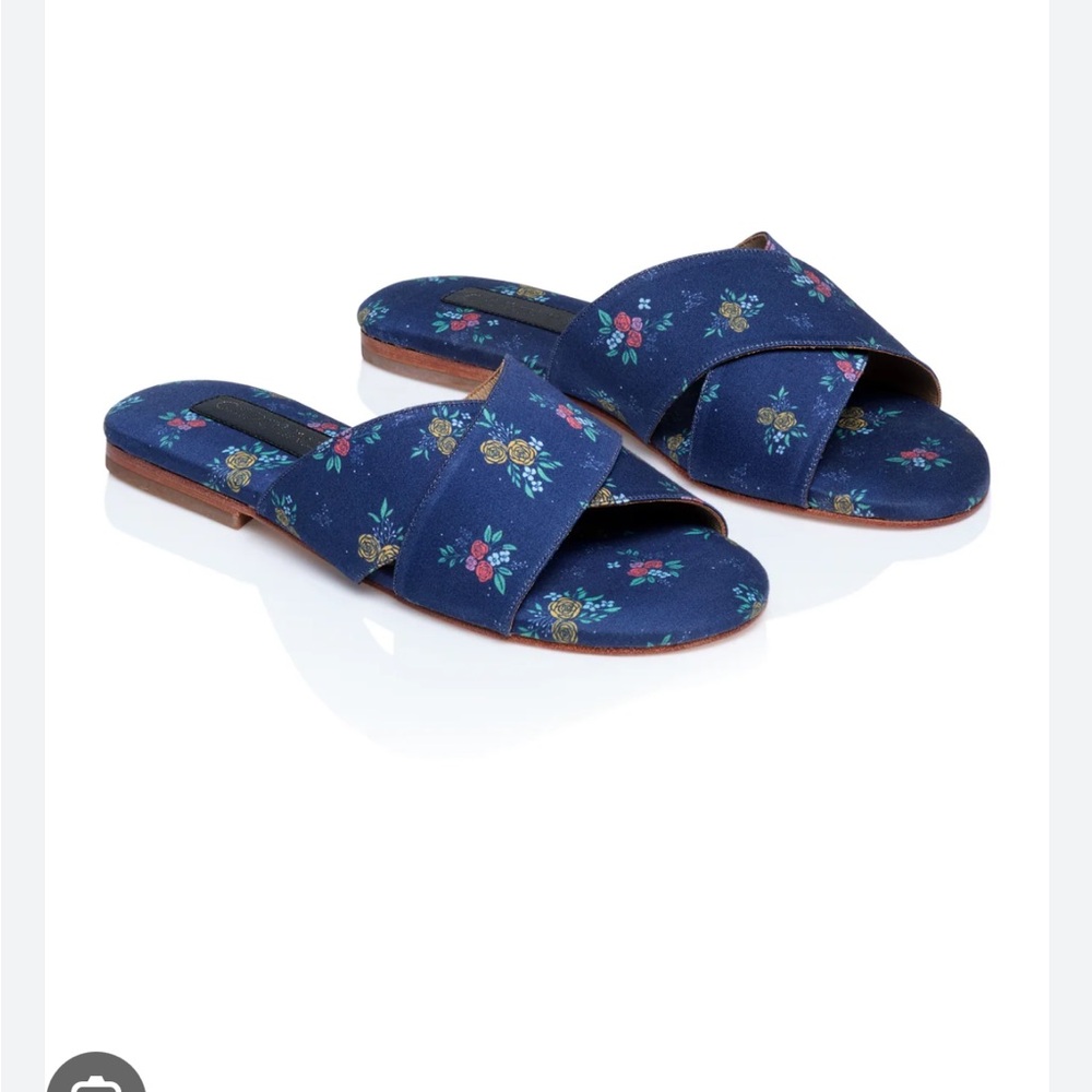 Floral Blue Women's Sandals Carolina K